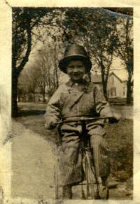 John on tricycle